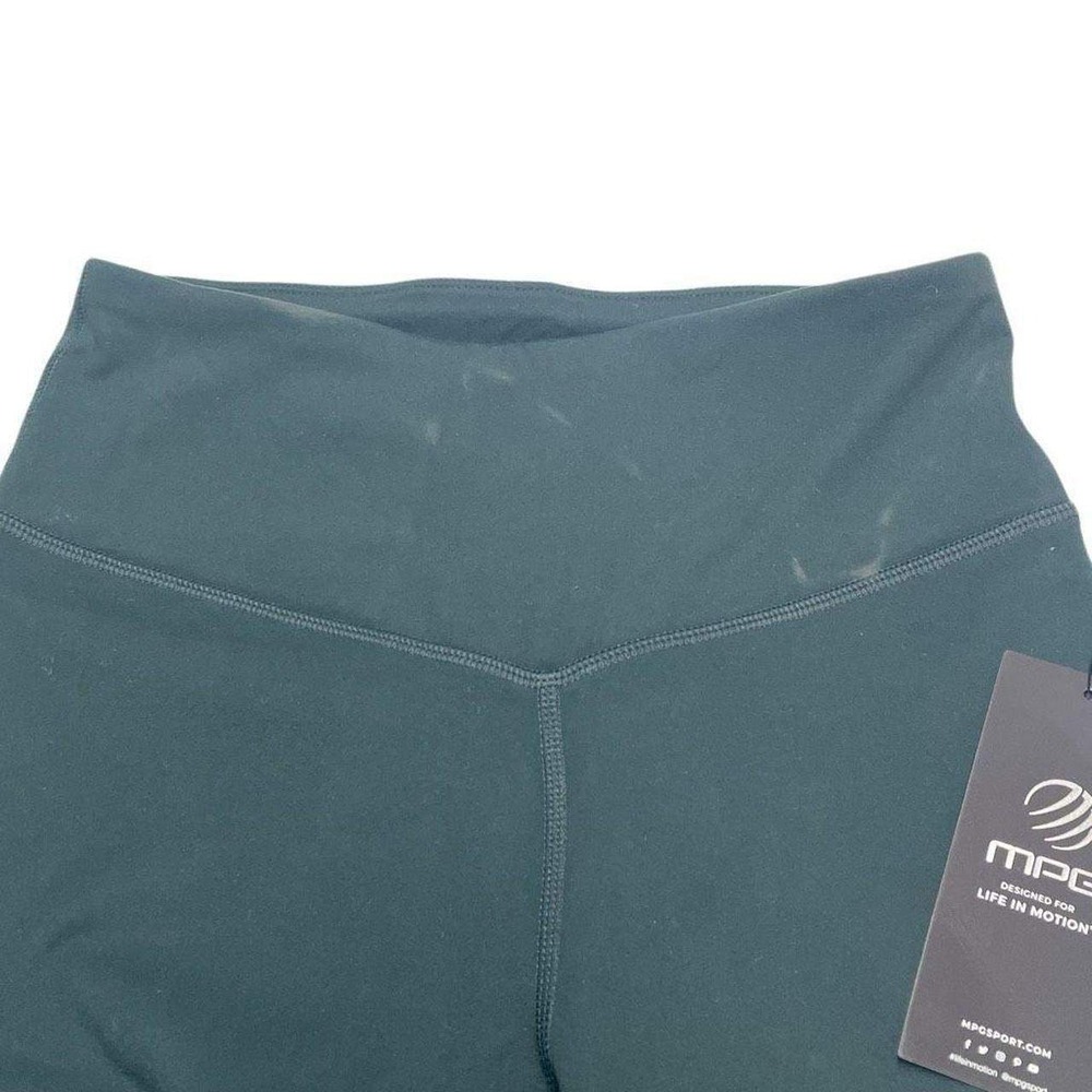 MPG Sport Dark Green Cropped Capri‎ Athletic Leggings N0510 - Picture 3 of 6